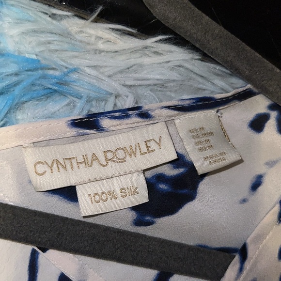 Cynthia rowley 100 % silk medium blouse - Picture 4 of 9
